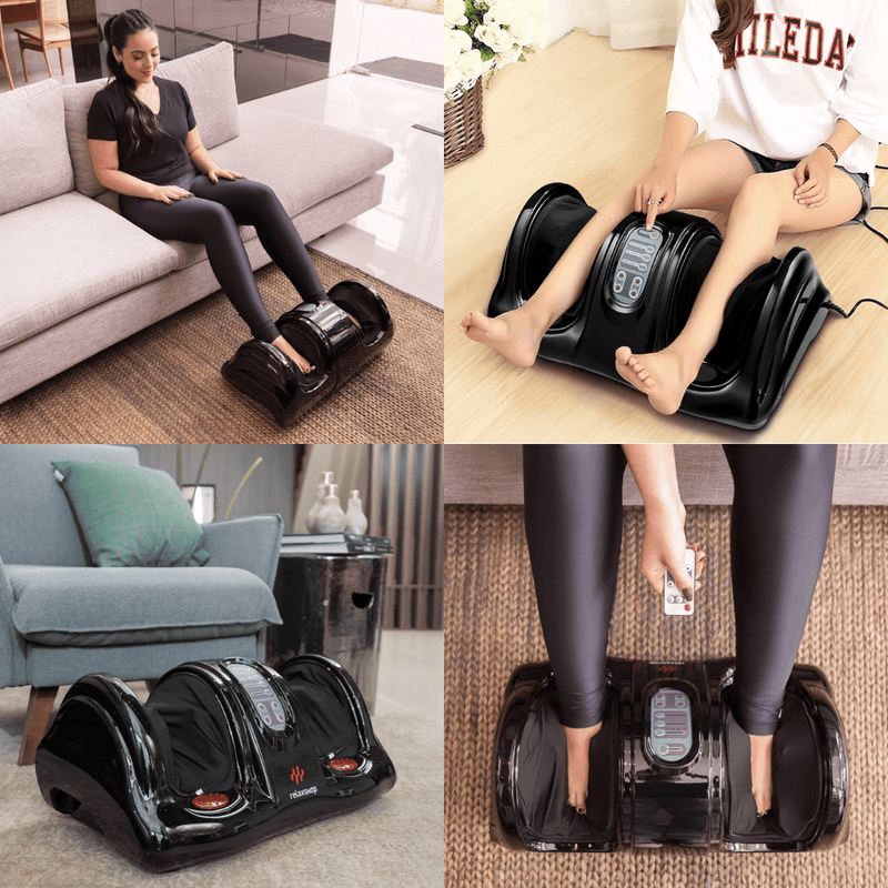 Massageador de Pés, Tornozelos e Panturrilhas 3 em 1 – Alívio Profundo, Circulação e Relaxamento