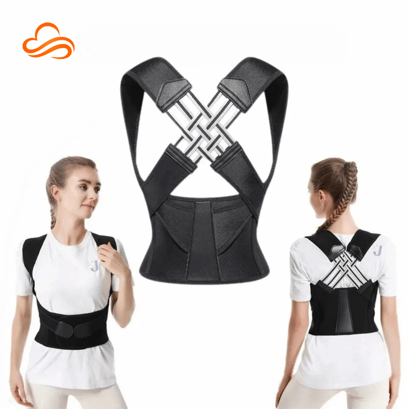 Corretor Postural Ajustável Unissex – Alívio Dores Costas, Suporte de Ombro e Coluna