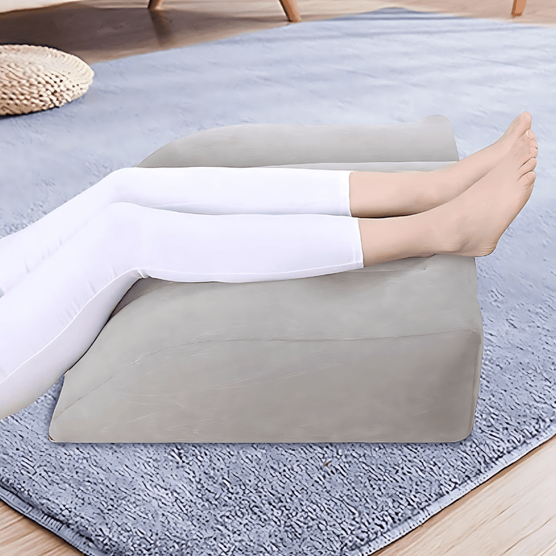 Apoio Inflável para Pés e Pernas  – Almofada Aveludada Multiuso para Conforto e Circulação