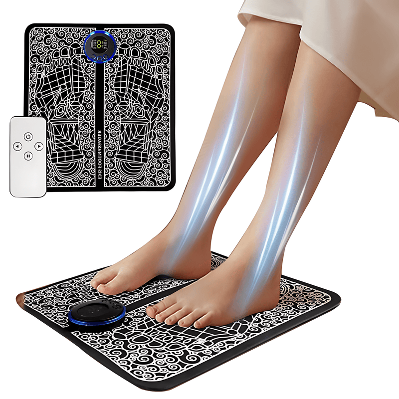Tapete Massageador Elétrico EMS Portátil – Alívio da Dor, Tensão e Inchaço nos Pés