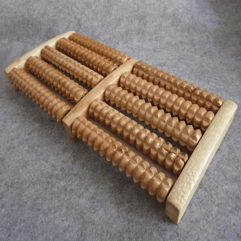 Massageador de Pés em Madeira Natural – Alívio da Tensão e Estresse, Conforto Portátil