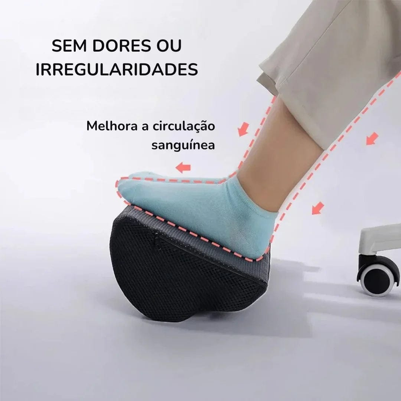 Suporte Ergonômico para Pés – Memory Foam, Alívio de Pressão e Conforto para Escritório