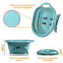 Bacia Dobrável para Spa de Pés com Rolos Massageadores – Conforto para Pés Cansados