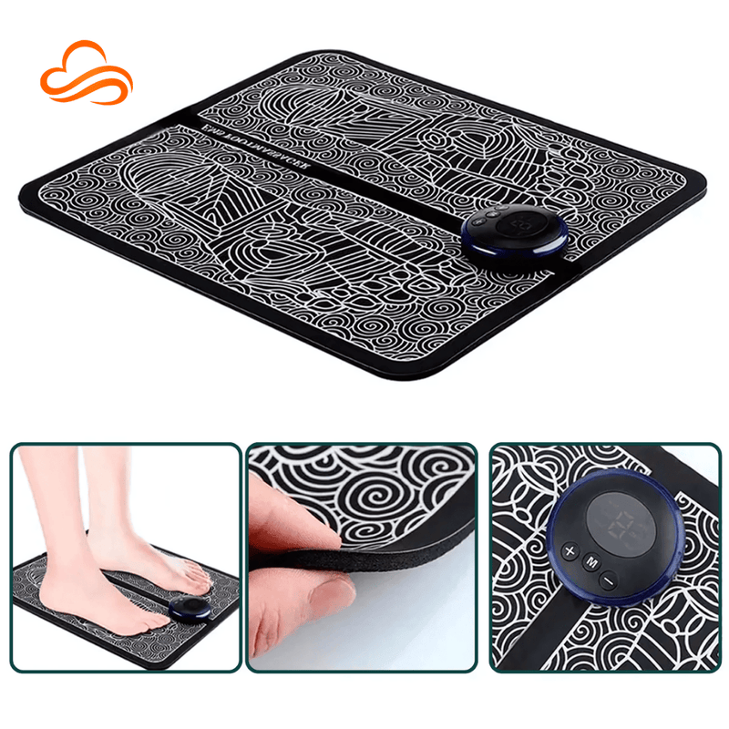 Tapete Massageador Elétrico EMS Portátil – Alívio da Dor, Tensão e Inchaço nos Pés