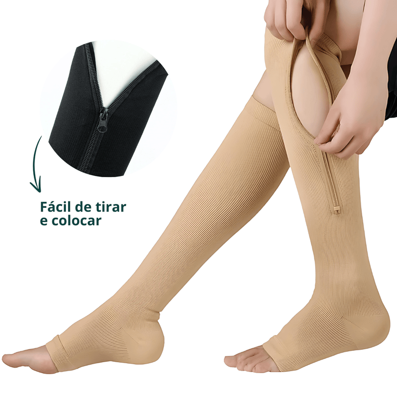 Meia de Compressão Suave – Conforto e Alívio da Sensação de Inchaço e Cansaço nas Pernas