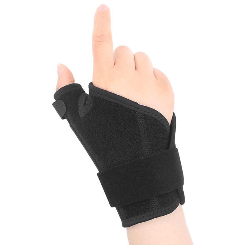 Suporte Rígido Ajustável para Punho e Polegar – Imobilização, Conforto e Alívio da Tensão