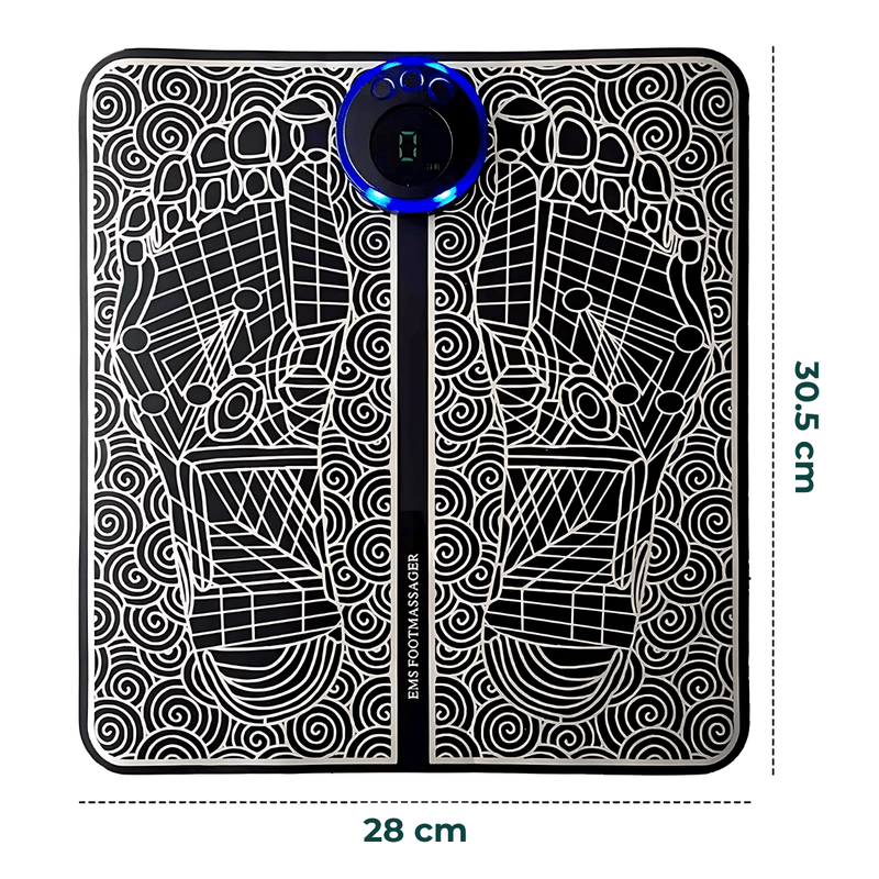 Tapete Massageador Elétrico EMS Portátil – Alívio da Dor, Tensão e Inchaço nos Pés