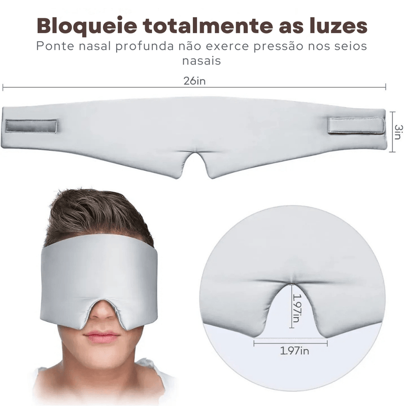 Máscara para Dormir de Seda Mulberry 100% – Bloqueio Total de Luz, Antifrizz e Conforto Premium
