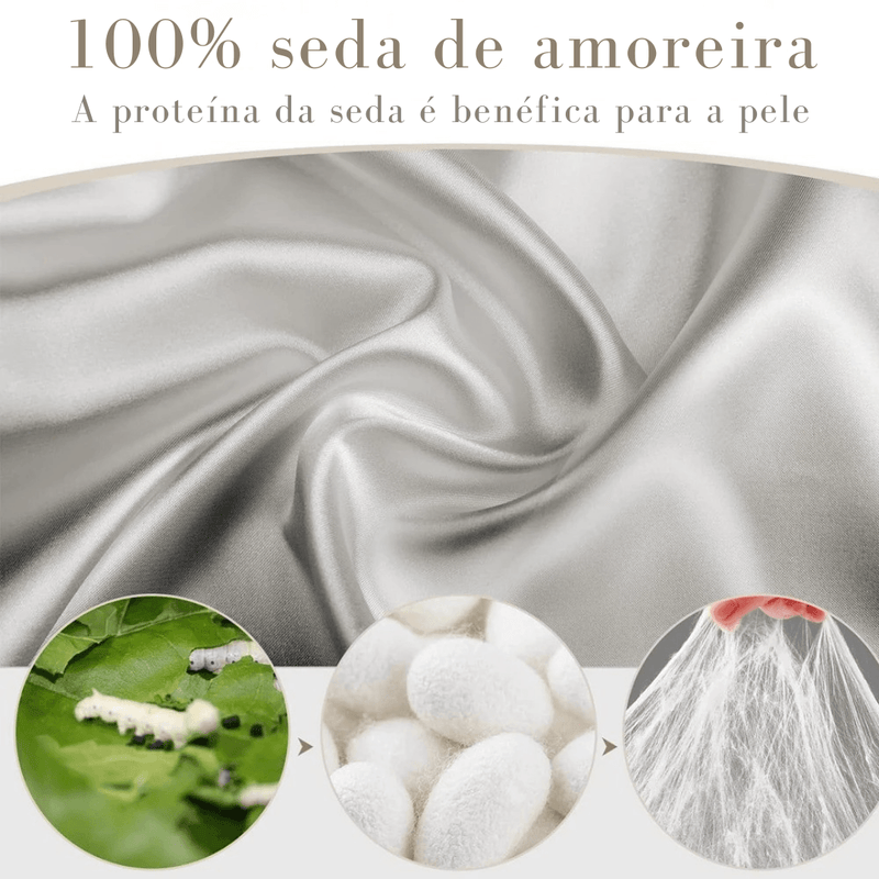 Máscara para Dormir de Seda Mulberry 100% – Bloqueio Total de Luz, Antifrizz e Conforto Premium