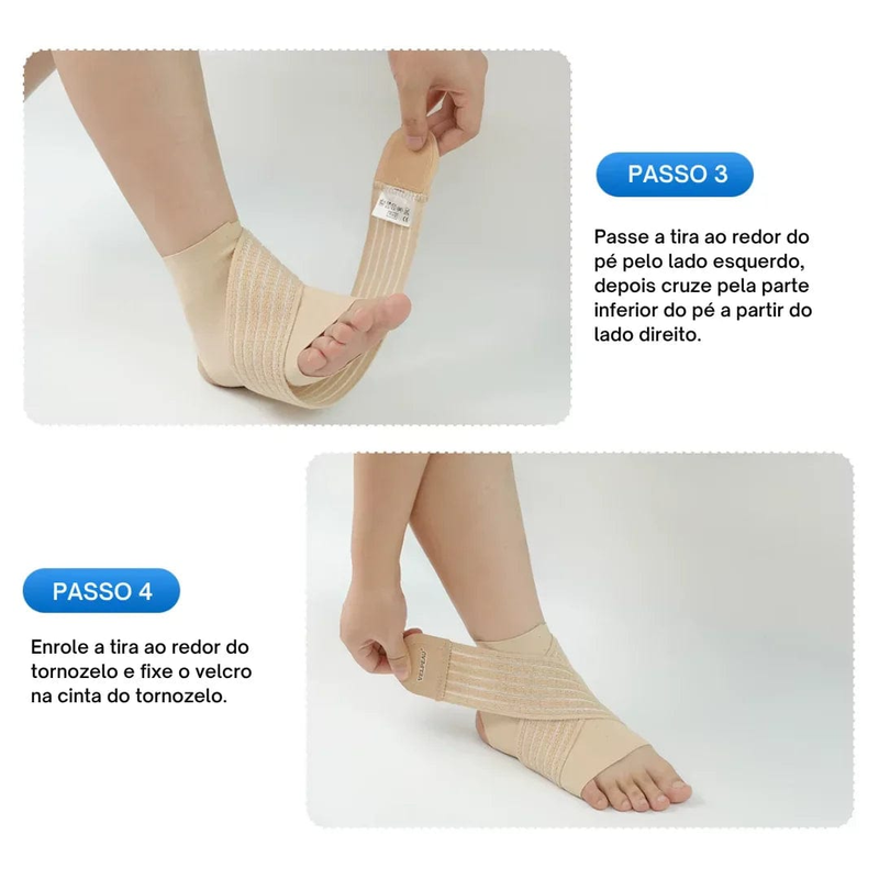 Suporte de Compressão Tornozelo e Pé Ajustável – Alívio Dores, Tendinite de Aquiles, Fascite Plantar