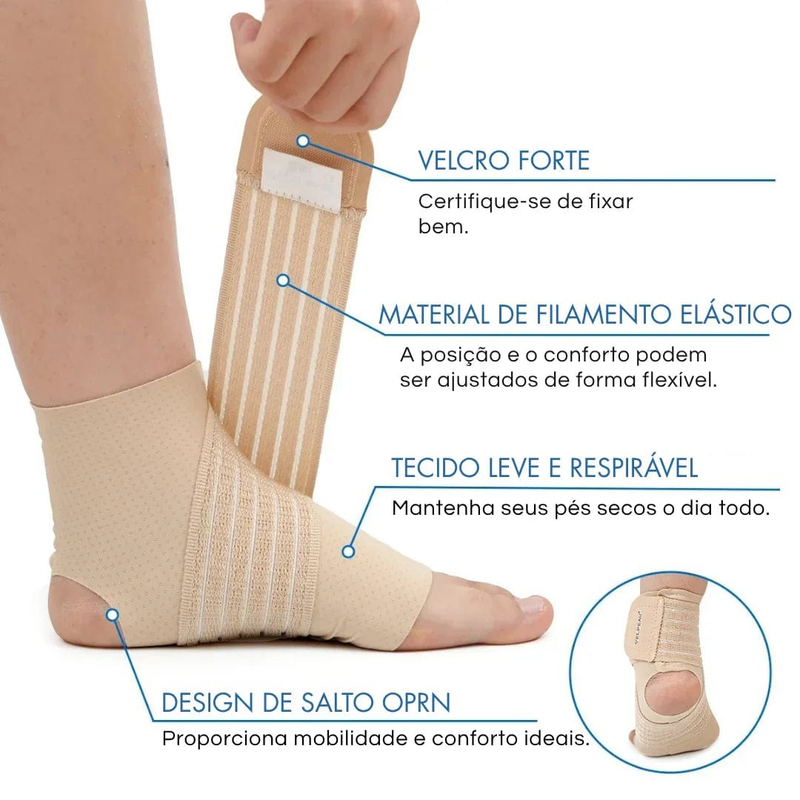 Suporte de Compressão Tornozelo e Pé Ajustável – Alívio Dores, Tendinite de Aquiles, Fascite Plantar