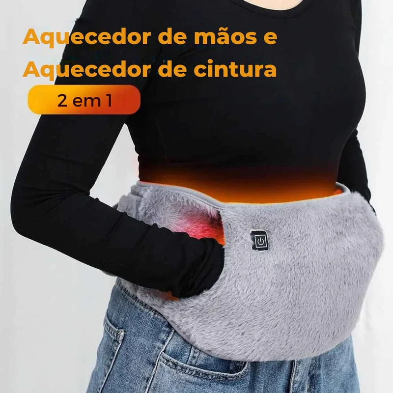 Cinto de Aquecimento Elétrico para a Região Abdominal (Cólica) – 3 Níveis de Temperatura, Alívio do Desconforto