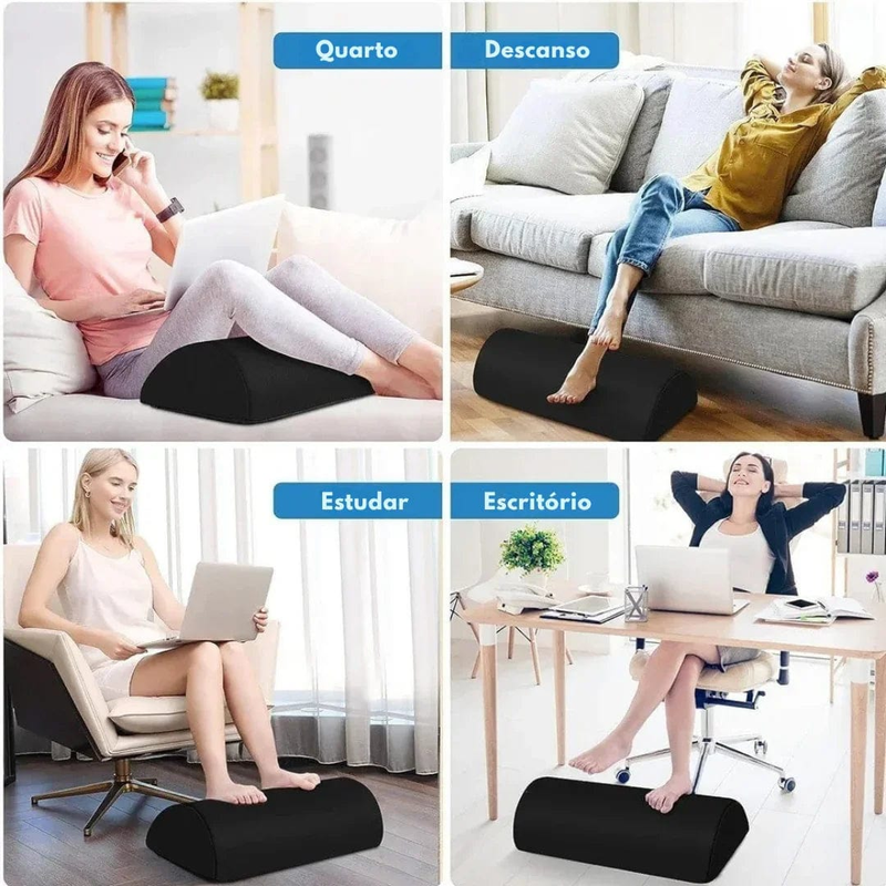 Suporte Ergonômico para Pés – Memory Foam, Alívio de Pressão e Conforto para Escritório