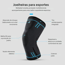 Joelheira Elástica Respirável para Esportes – Suporte Lesões, Alívio Dores Joelho, Corrida e Treino