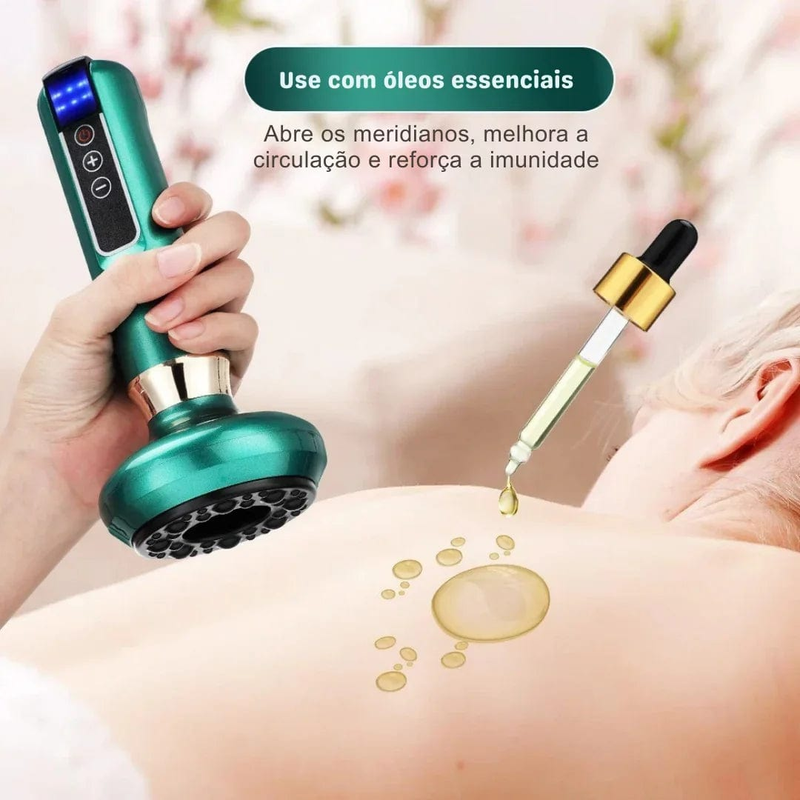 Massageador Elétrico de Ventosa – Vácuo com Infravermelho, Massagem Profunda e Relaxamento