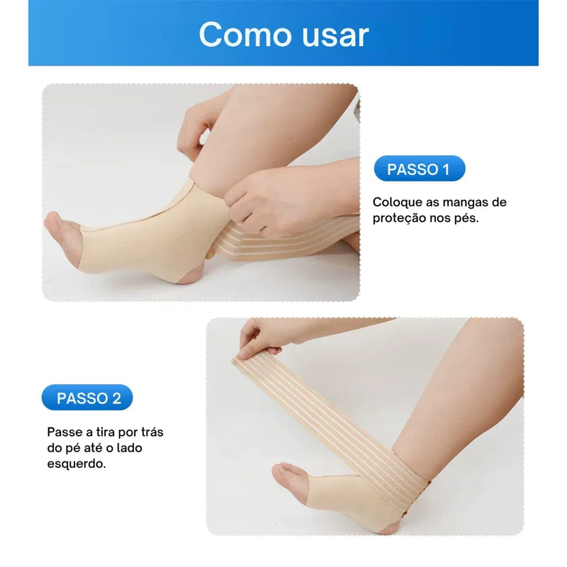 Suporte de Compressão Tornozelo e Pé Ajustável – Alívio Dores, Tendinite de Aquiles, Fascite Plantar