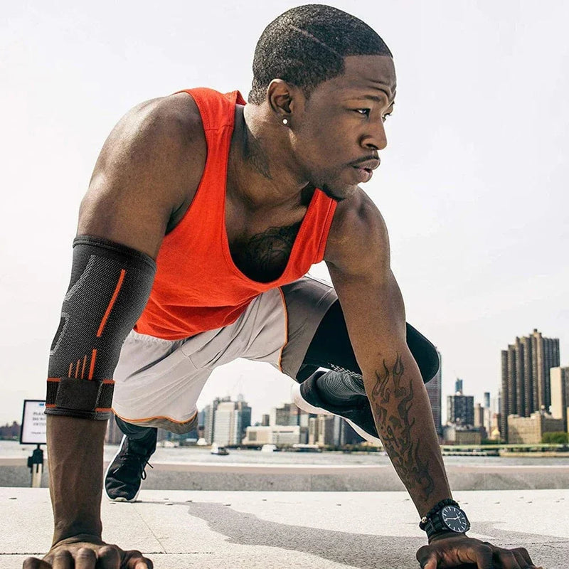 Braçadeira de Compressão para Cotovelo – Alívio Dores, Cotovelo de Tenista e Golfista, Ajustável