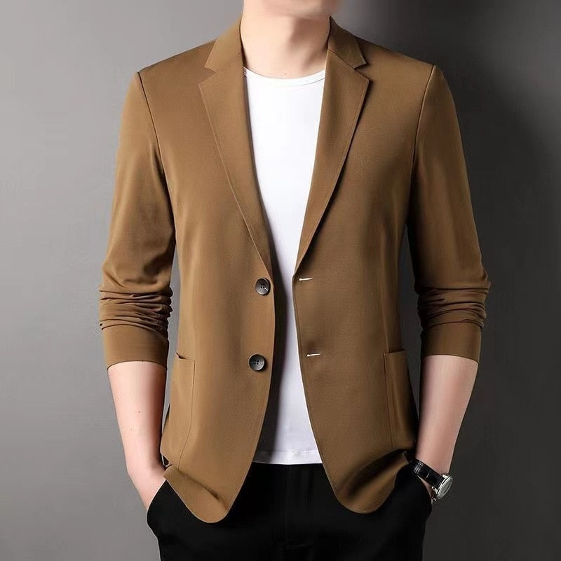 Sun Protection Clothing Men 2023 New Ice Silk Lightweight Spring and Summer Thin Mens Blazer Jacket Smart Casual Male Suit Coat