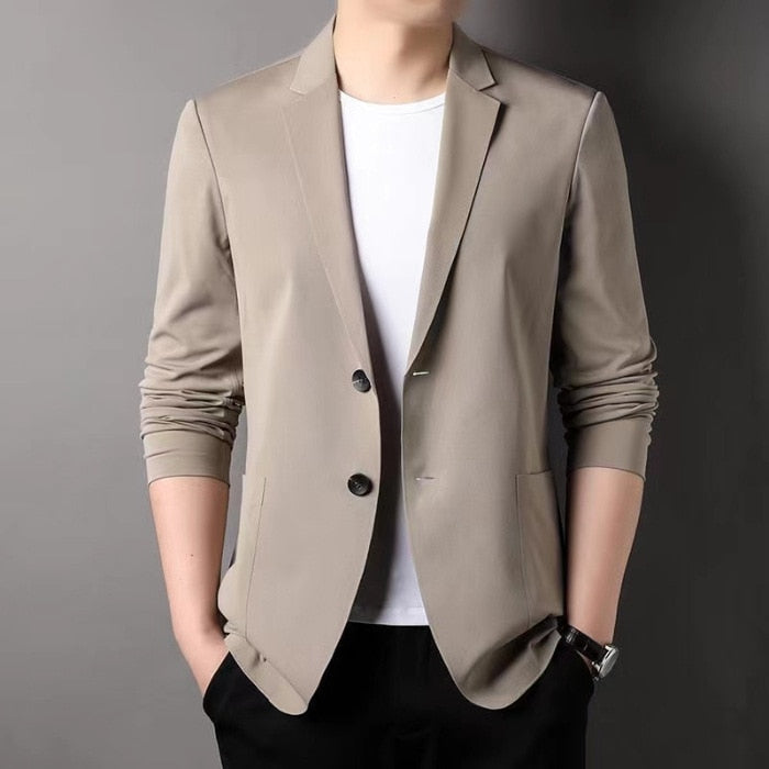 Sun Protection Clothing Men 2023 New Ice Silk Lightweight Spring and Summer Thin Mens Blazer Jacket Smart Casual Male Suit Coat