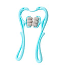 Massageador de Pescoço Manual com Rolo – Terapia Pontos de Pressão, Alívio Tensão e Torcicolo