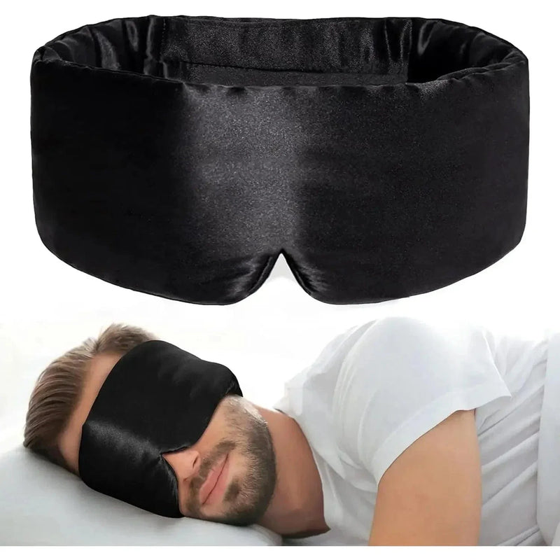 Máscara para Dormir de Seda Mulberry 100% – Bloqueio Total de Luz, Antifrizz e Conforto Premium