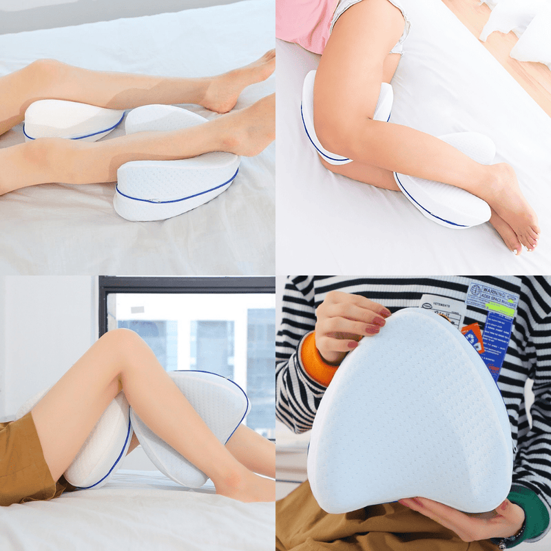 Travesseiro Ergonômico para Perna e Joelho – Espuma de Memória, Conforto para Quadril e Coluna