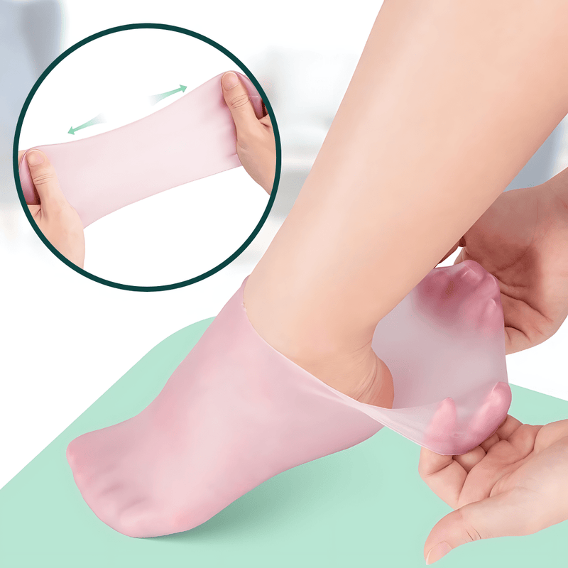 Meia de Silicone com Gel Hidratante – Tratamento Intensivo Contra Rachaduras e Pés Ressecados