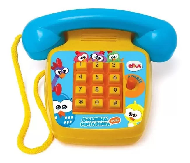 Telefone Musical Galinha Pintadinha Sonoro Brinquedo Infantil - Elka - ELKA BRINQUEDOS