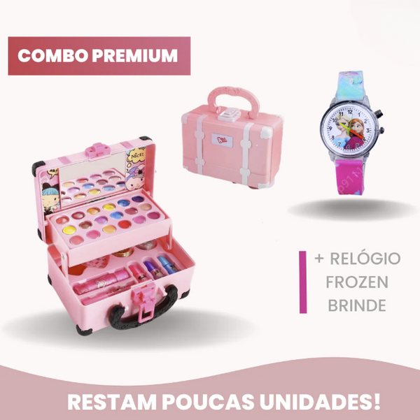 Maleta Make Kids® Maleta de Maquiagem infantil + BRINDE EXCLUSIVO