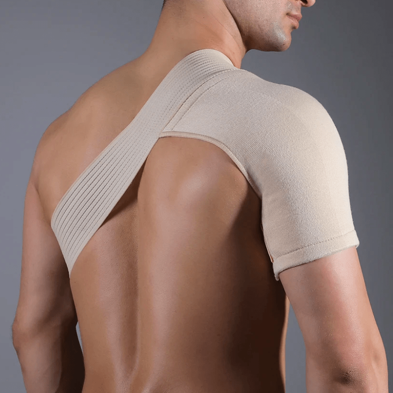 Faixa de Compressão Elástica para Ombro – Suporte Ajustável e Confortável para Uso Diário