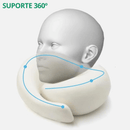 Almofada de Pescoço Ergonômica 360º – Espuma de Memória, Suporte Firme para Viagens