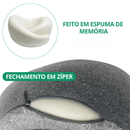 Almofada de Pescoço Ergonômica 360º – Espuma de Memória, Suporte Firme para Viagens
