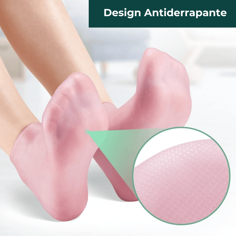 Meia de Silicone com Gel Hidratante – Tratamento Intensivo Contra Rachaduras e Pés Ressecados