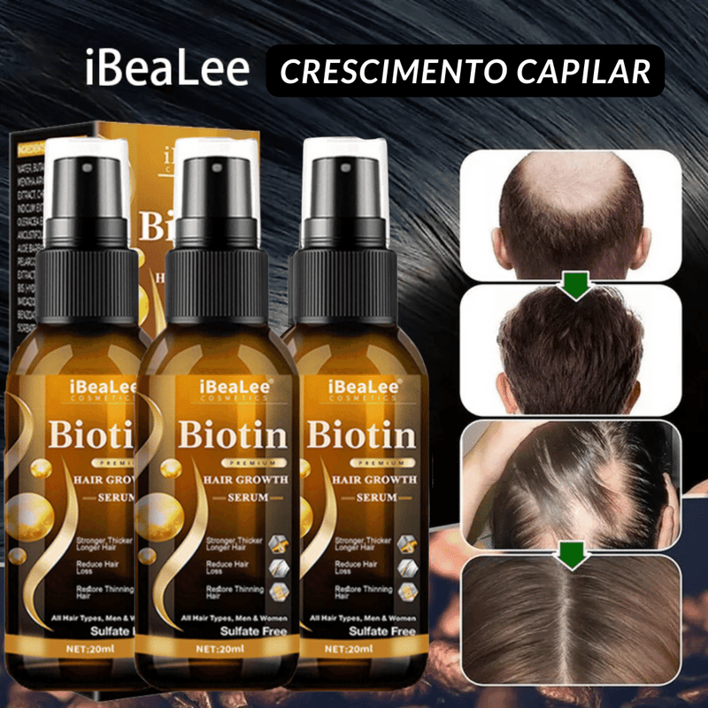 Biotina iBeaLee Crescimento Capilar - DeLuxe Hair