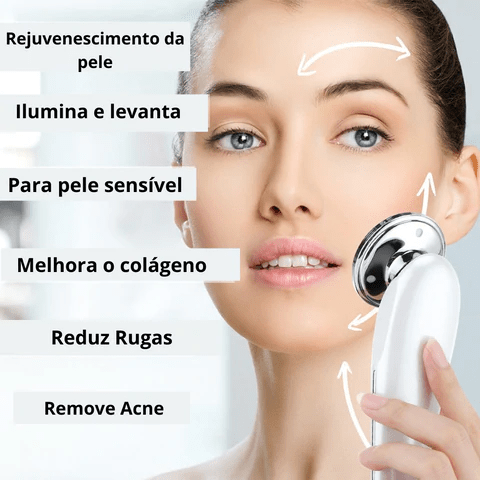 Kit Completo Tratamento Facial + Massageador e Rejuvenescedor Multi Funcional