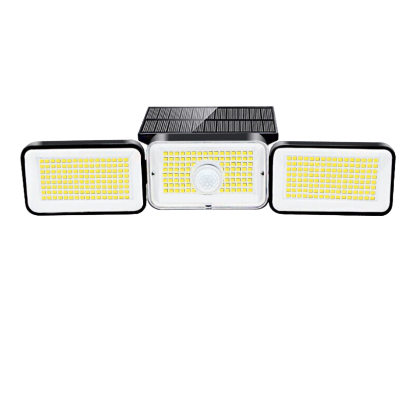 Holofote Solar LED 800W com 3 Cabeças - Solar Inova