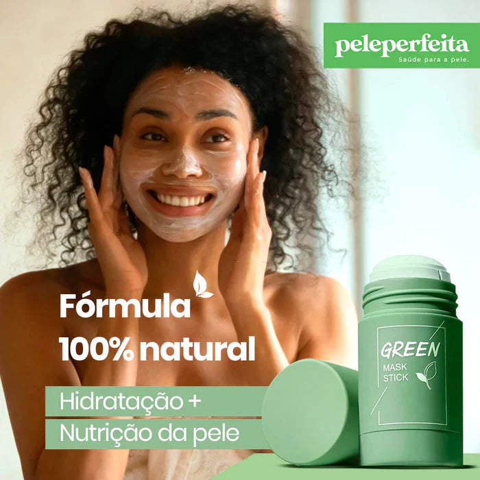 Máscara Anti Acne de Chá Verde para Cravos e Poros Dilatados - Green Mask Stick