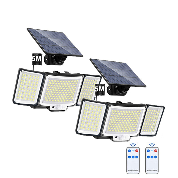 Holofote Solar LED 800W com 3 Cabeças - Tech Inova